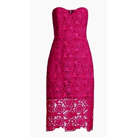 Milly Luisa Sweetheart Lace Strapless Sheath Dress Womens Size 4 NWT $525 - Picture 5 of 16